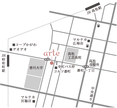 アルテカルチャー高松　への地図